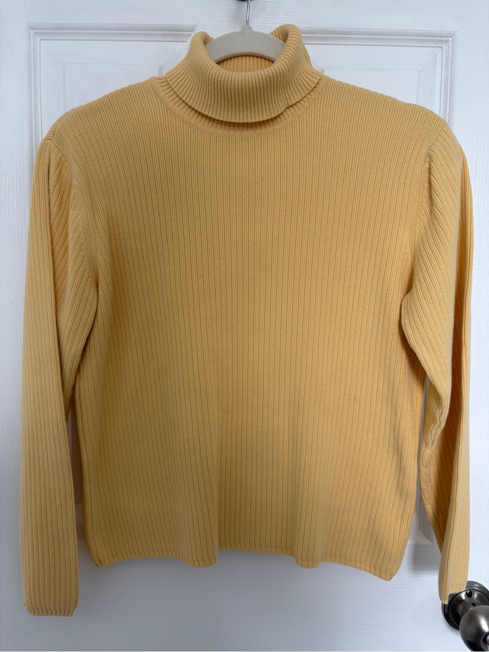 Talbots Mustard Ribbed Turtleneck Sweater #322